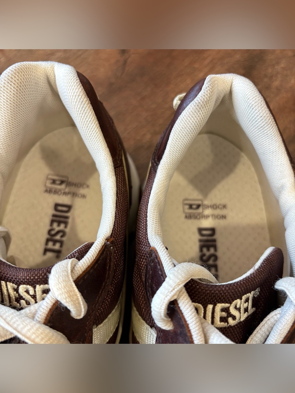 Diesel Proton Sneakers Men’s US 9 EU 42 Brown Leather Retro Runner Shoes - Picture 4 of 11